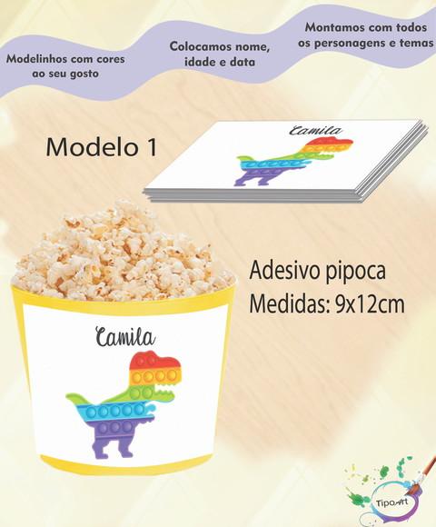 Rótulo para Balde de Pipoca-pop Fidget