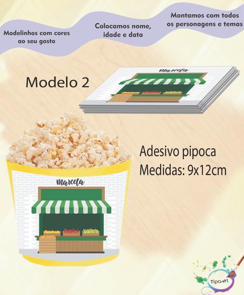 Rótulo para Balde de Pipoca-quitandinha