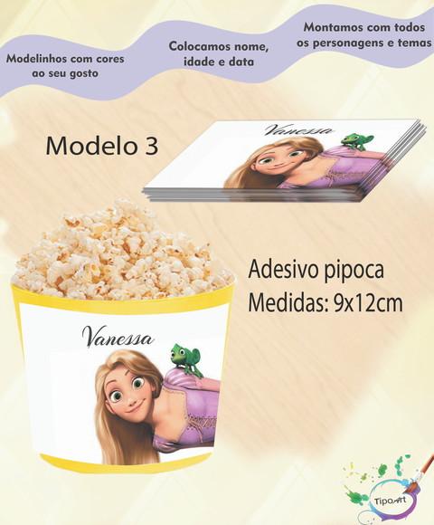 Rótulo para Balde de Pipoca-rapunzel
