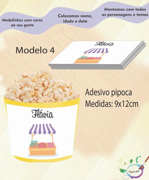 Rótulo para Balde de Pipoca-quitandinha