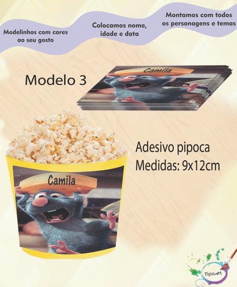 Rótulo para Balde de Pipoca-ratatouille