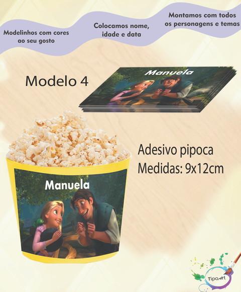 Rótulo para Balde de Pipoca-rapunzel