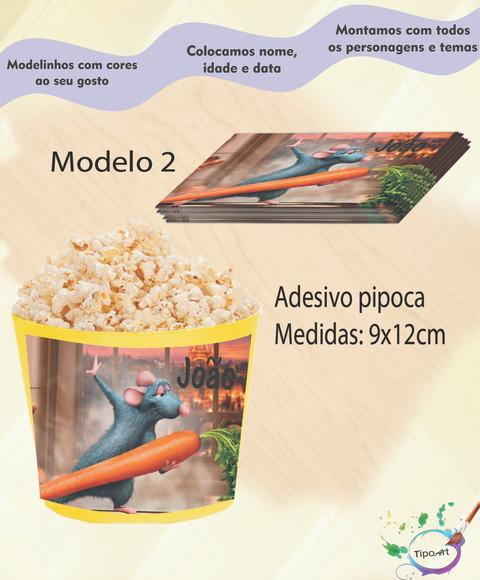 Rótulo para Balde de Pipoca-ratatouille