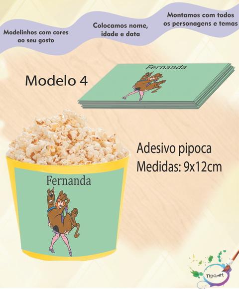 Rótulo para Balde de Pipoca-scooby Doo
