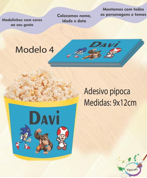 Rótulo para Balde de Pipoca-sonic