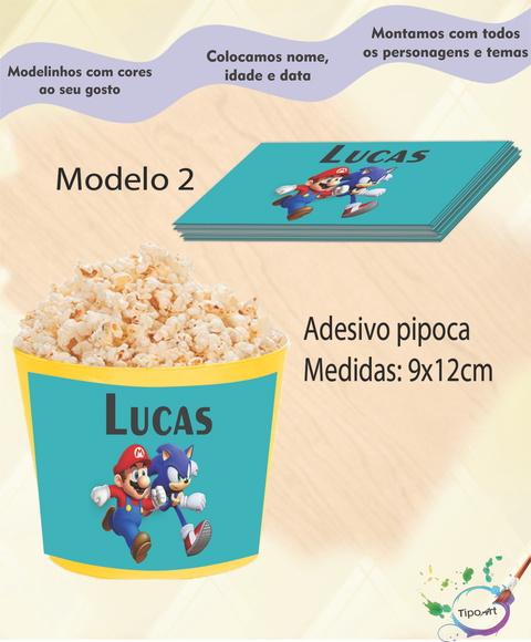 Rótulo para Balde de Pipoca-sonic