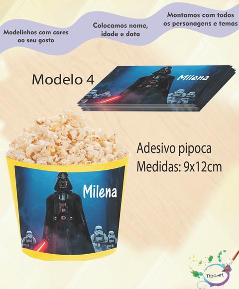Rótulo para Balde de Pipoca-starwars