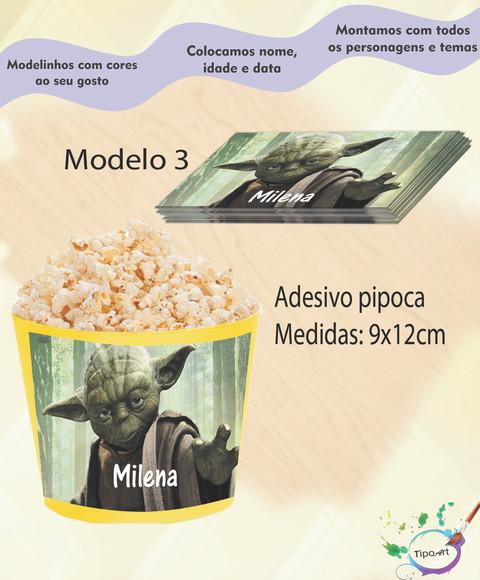 Rótulo para Balde de Pipoca-starwars