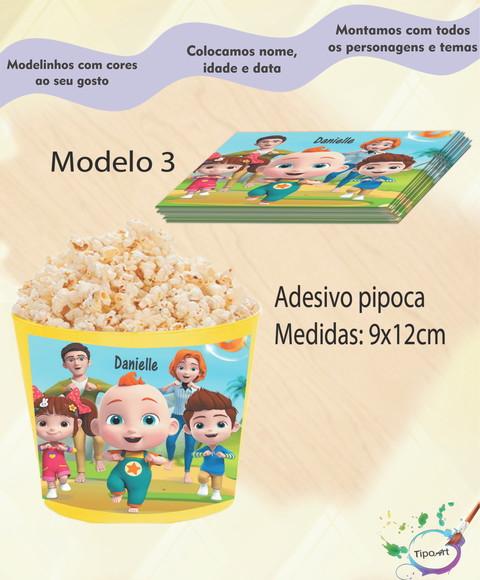 Rótulo para Balde de Pipoca-super Jojo