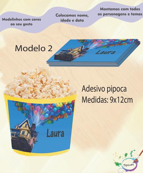 Rótulo para Balde de Pipoca-up Altas Aventuras