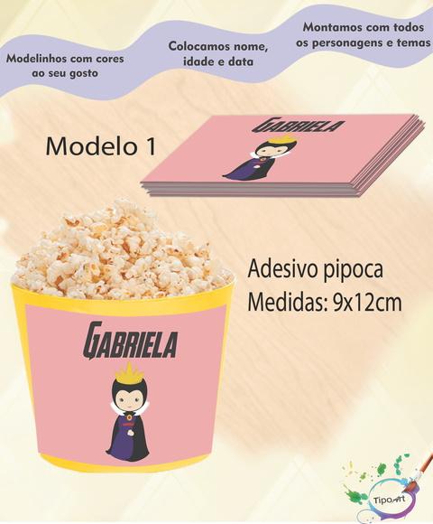 Rótulo para Balde de Pipoca-vilões