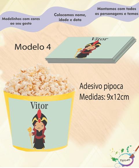 Rótulo para Balde de Pipoca-vilões