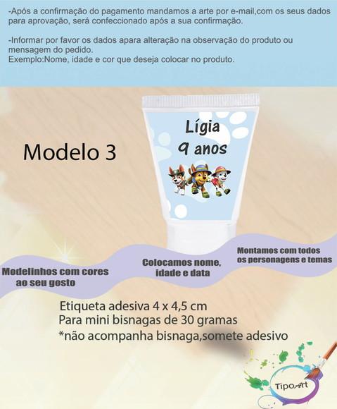 Rotulo para Bisnaga - Patrulha Canina