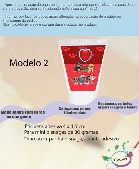 Rotulo para Bisnaga - Patrulha Canina