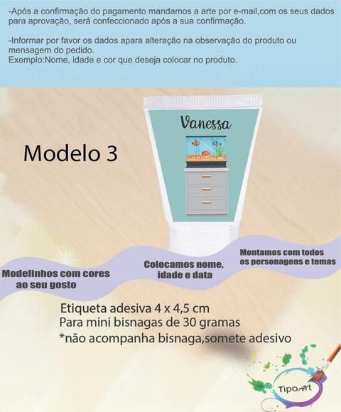 Rotulo para Bisnaga -aquário