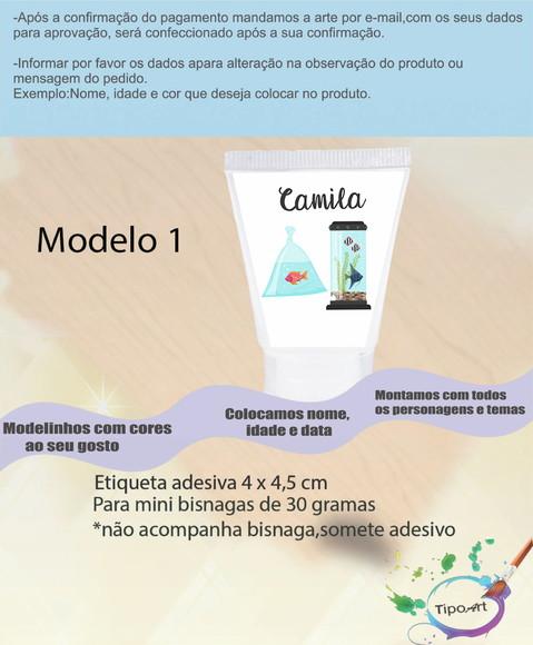 Rotulo para Bisnaga -aquário