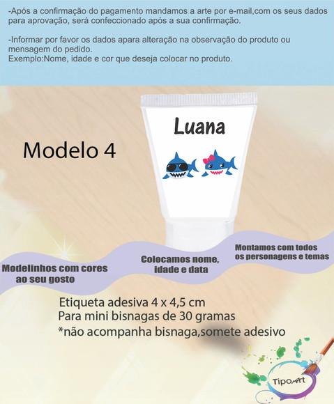 Rotulo para Bisnaga -baby Shark