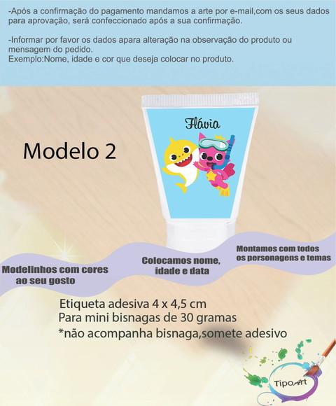 Rotulo para Bisnaga -baby Shark