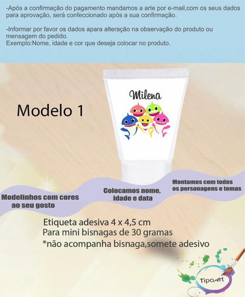 Rotulo para Bisnaga -baby Shark