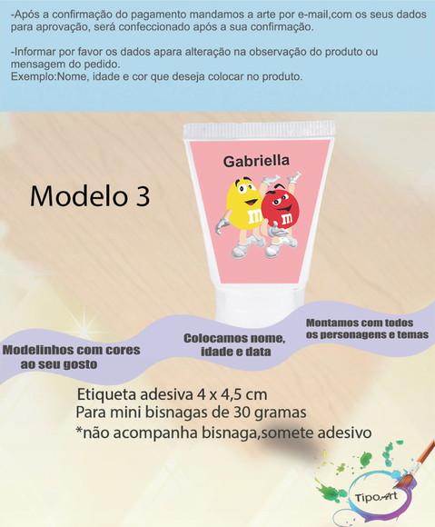 Rotulo para Bisnaga -m&m