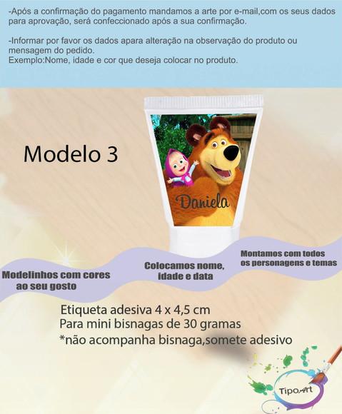 Rotulo para Bisnaga -masha