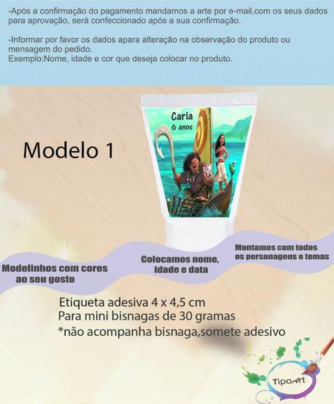 Rotulo para Bisnaga -moana e Mauí