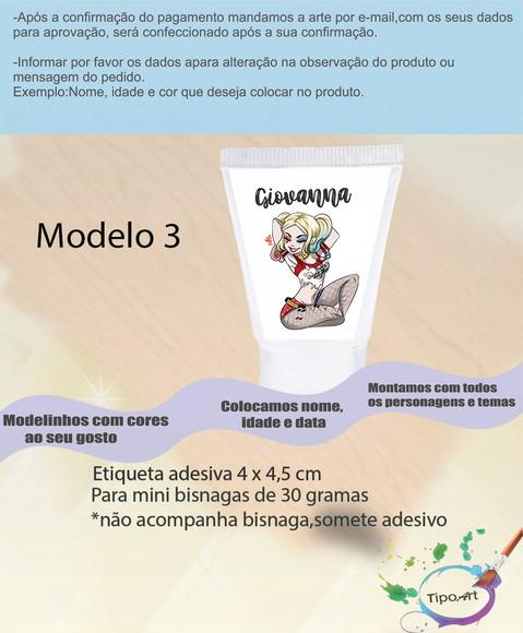 Rotulo para Bisnaga- Arlequina