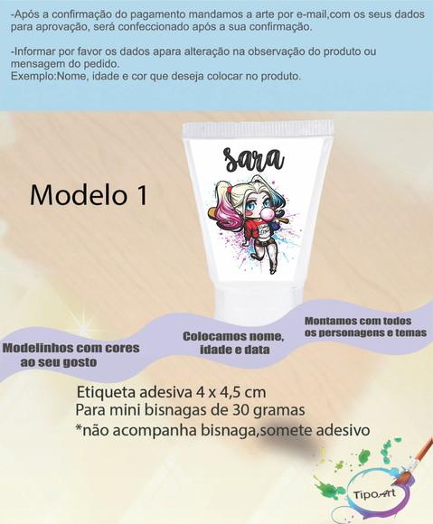 Rotulo para Bisnaga- Arlequina