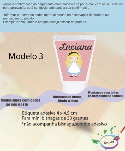 Rotulo para Bisnaga-alice