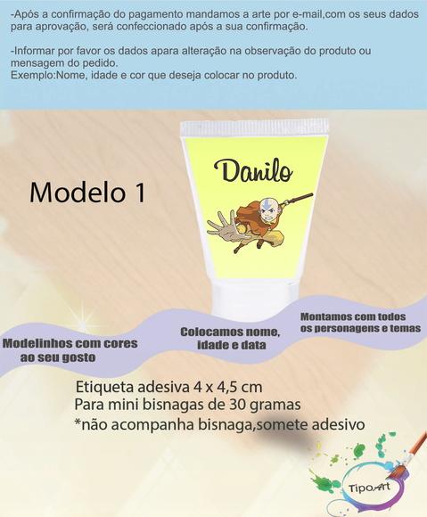 Rotulo para Bisnaga-avatar Aang