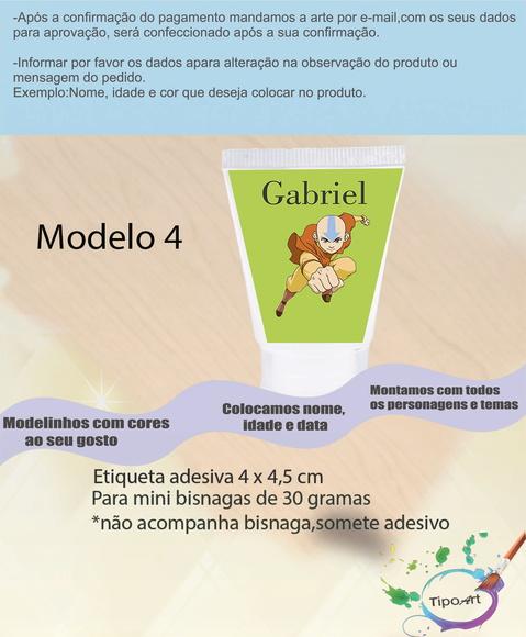Rotulo para Bisnaga-avatar Aang