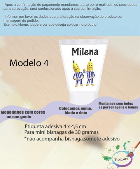 Rotulo para Bisnaga-bananas de Pijama