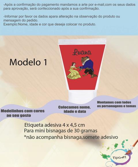 Rotulo para Bisnaga-bela e a Fera