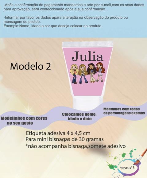 Rotulo para Bisnaga-bratz
