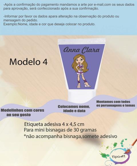 Rotulo para Bisnaga-bratz