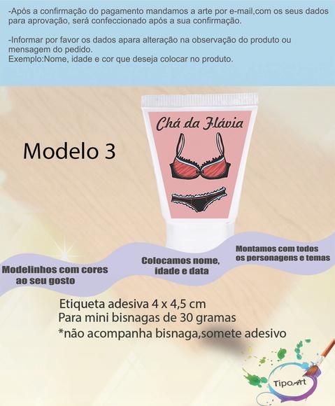 Rotulo para Bisnaga-chá de Lingerie#1