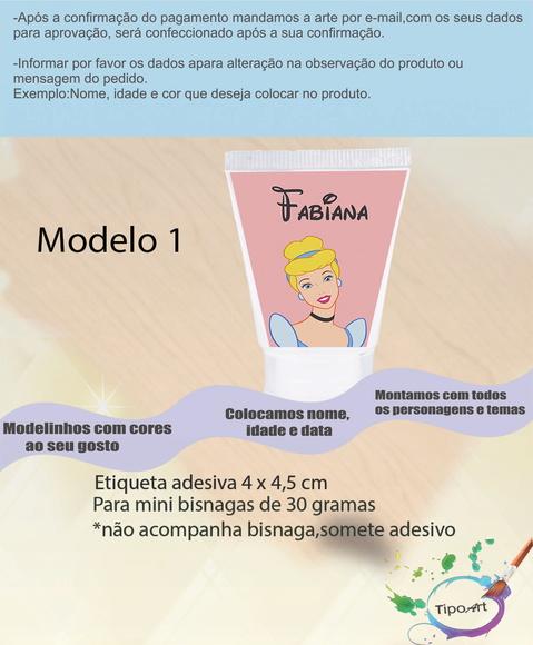 Rotulo para Bisnaga-cinderela