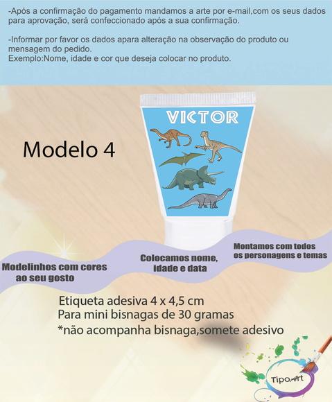 Rotulo para Bisnaga-dinossauro