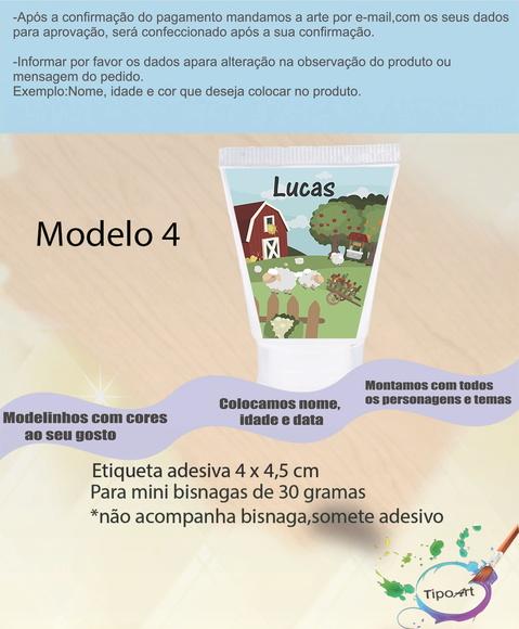 Rotulo para Bisnaga-fazendinha