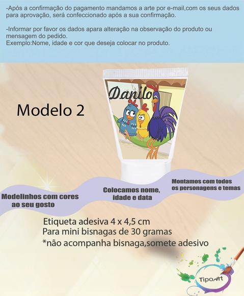 Rotulo para Bisnaga-galinha Pintadinha