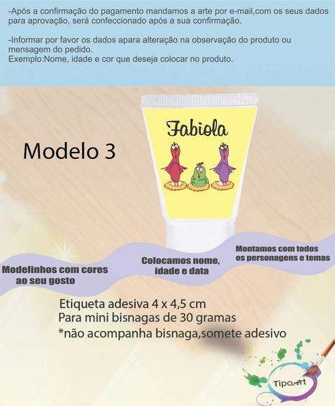 Rotulo para Bisnaga-galinha Pintadinha