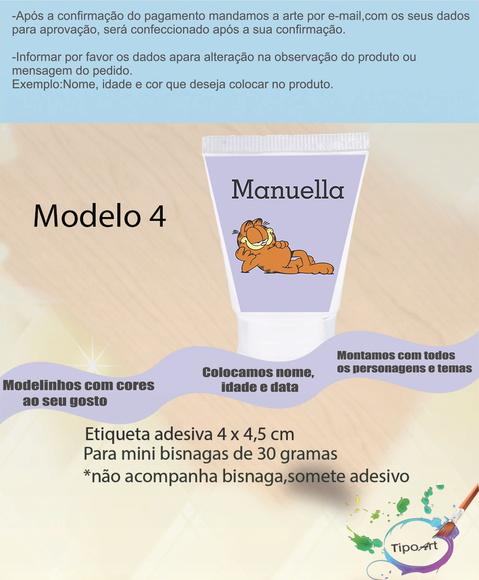 Rotulo para Bisnaga-garfield