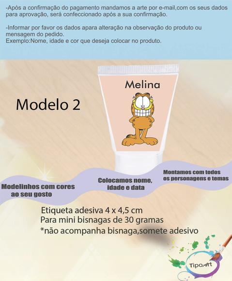 Rotulo para Bisnaga-garfield
