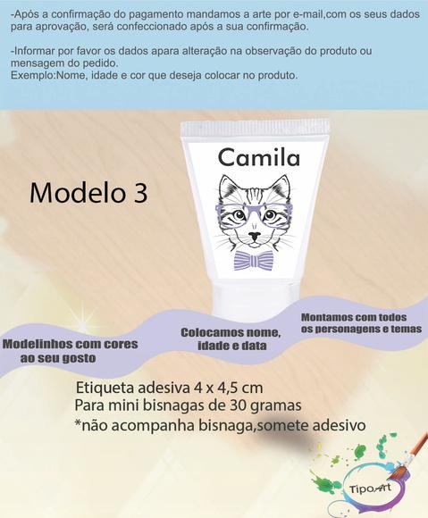 Rotulo para Bisnaga-gatinho