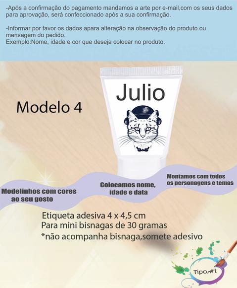 Rotulo para Bisnaga-gatinho