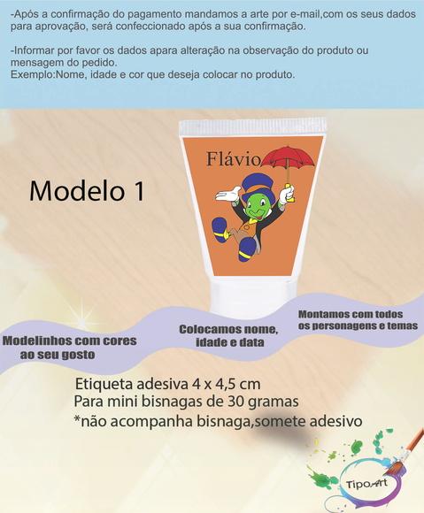 Rotulo para Bisnaga-grilo Falante