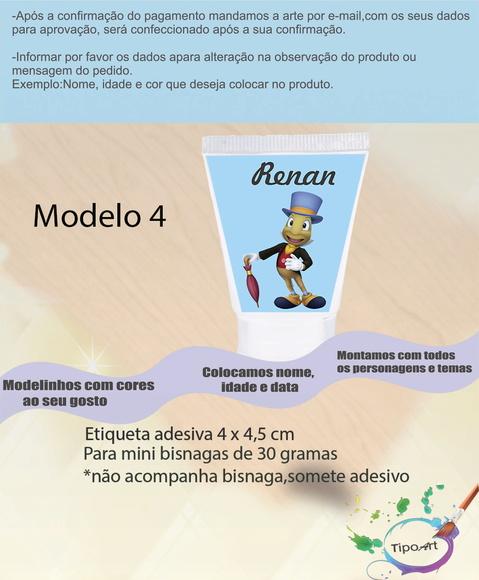 Rotulo para Bisnaga-grilo Falante