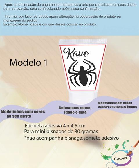 Rotulo para Bisnaga-homem Aranha