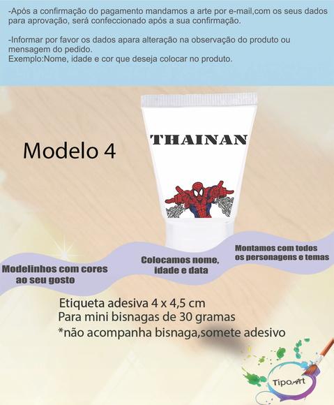 Rotulo para Bisnaga-homem Aranha