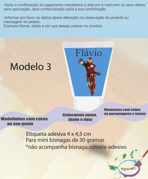 Rotulo para Bisnaga-homem de Ferro